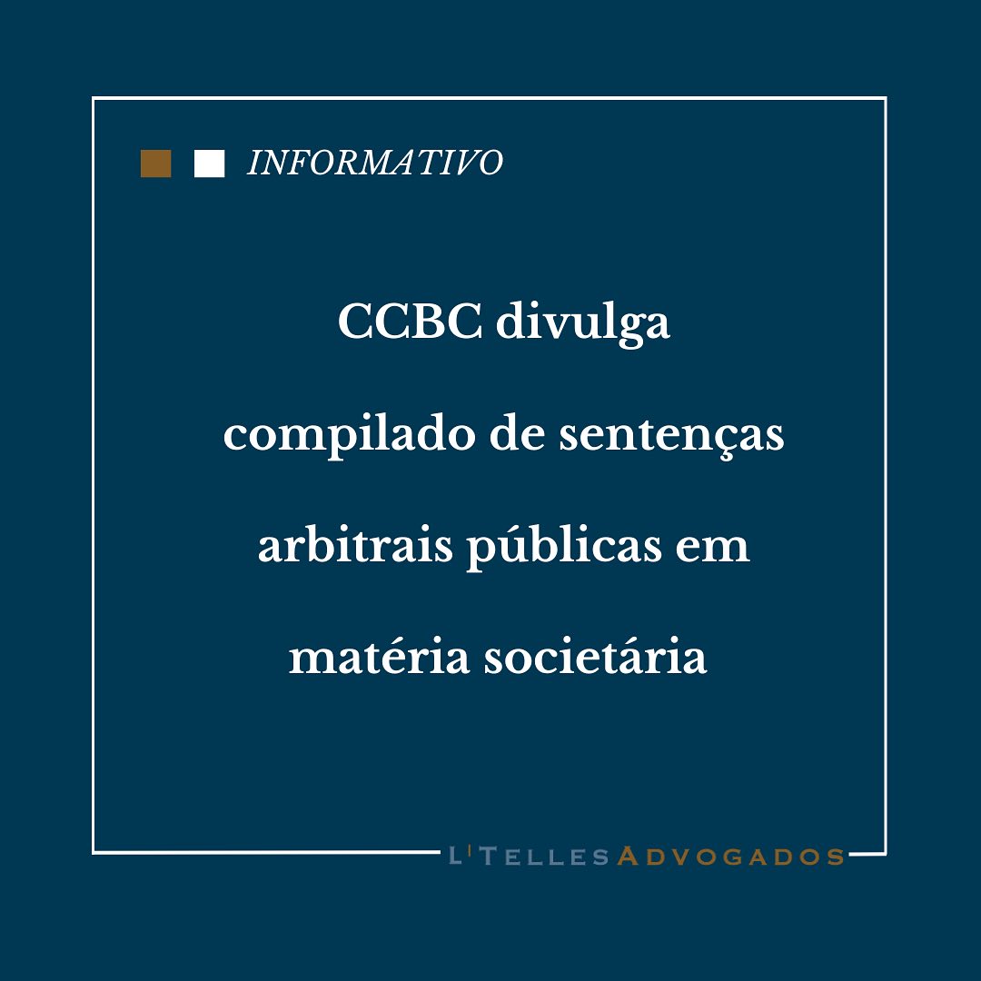 INFORMATIVO | CCBC divulga compilado de sentenças arbitrais públicas em matéria societária